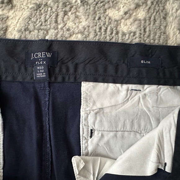 Men’s J Crew - Navy Dress Pants - Size 33X32 - Slim Cut - Picture 4 of 4